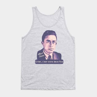 Albert Camus Portrait and Quote Tank Top